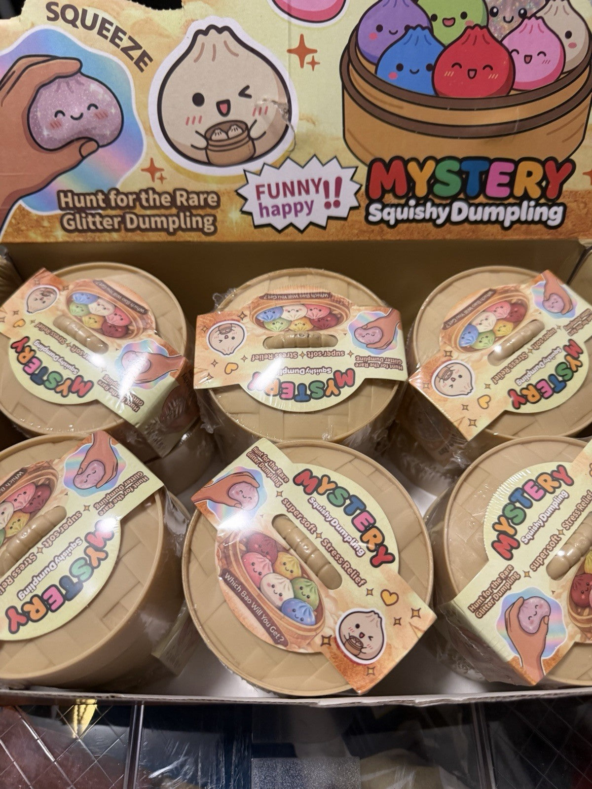 12ct (1 FULL CASE) Squishy Bun Viral Dumpling Glitter Rare Limited Edition 2026
