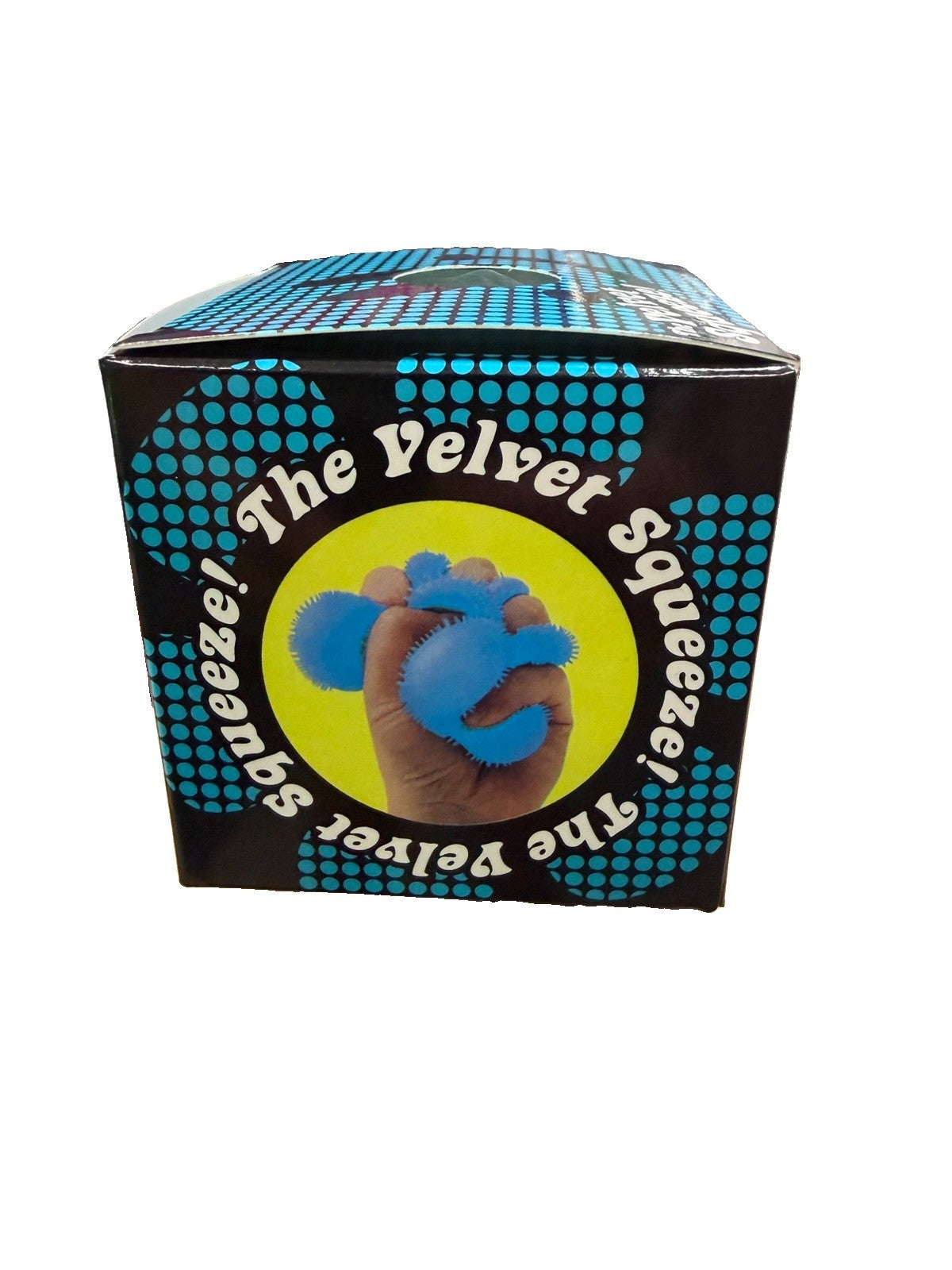 Blue Needoh FUZZ BALL Flower Power Nee Doh Squish Stress Ball NEE-DOH Fuzzball