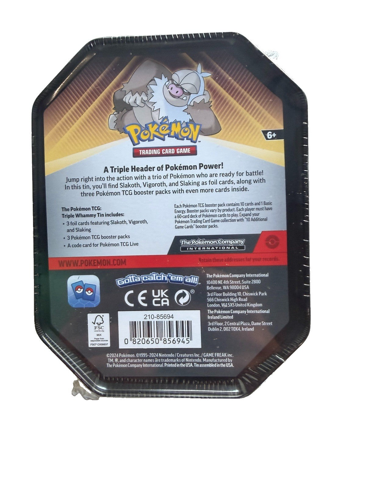 Pokémon TCG - Slaking - Triple Whammy - Collectors Tin - Factory Sealed - New