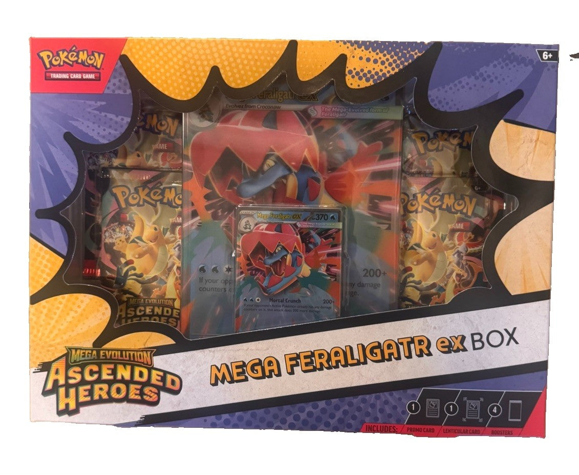 Pokemon TCG : Ascended Heroes, Mega Feraligatr Ex Collection Box - In Hand -