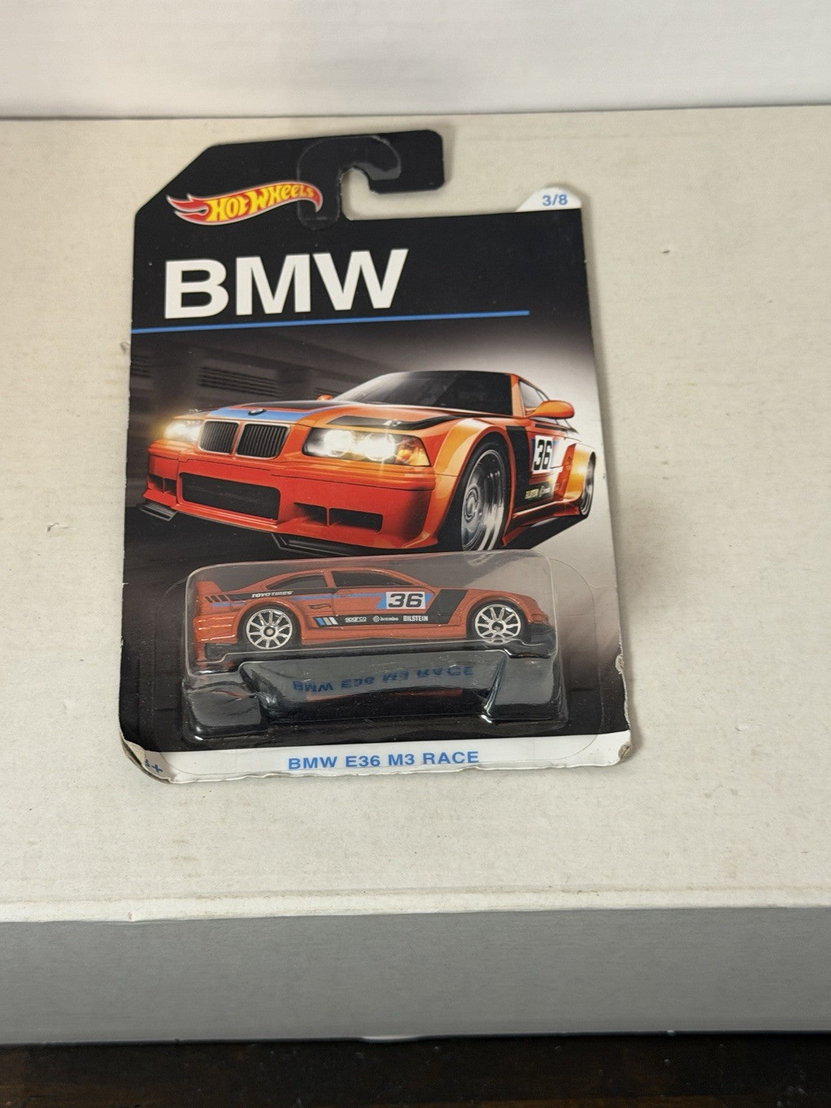 Hot Wheels BMW E36 M3 Race 3/8 New 2015 W Protector