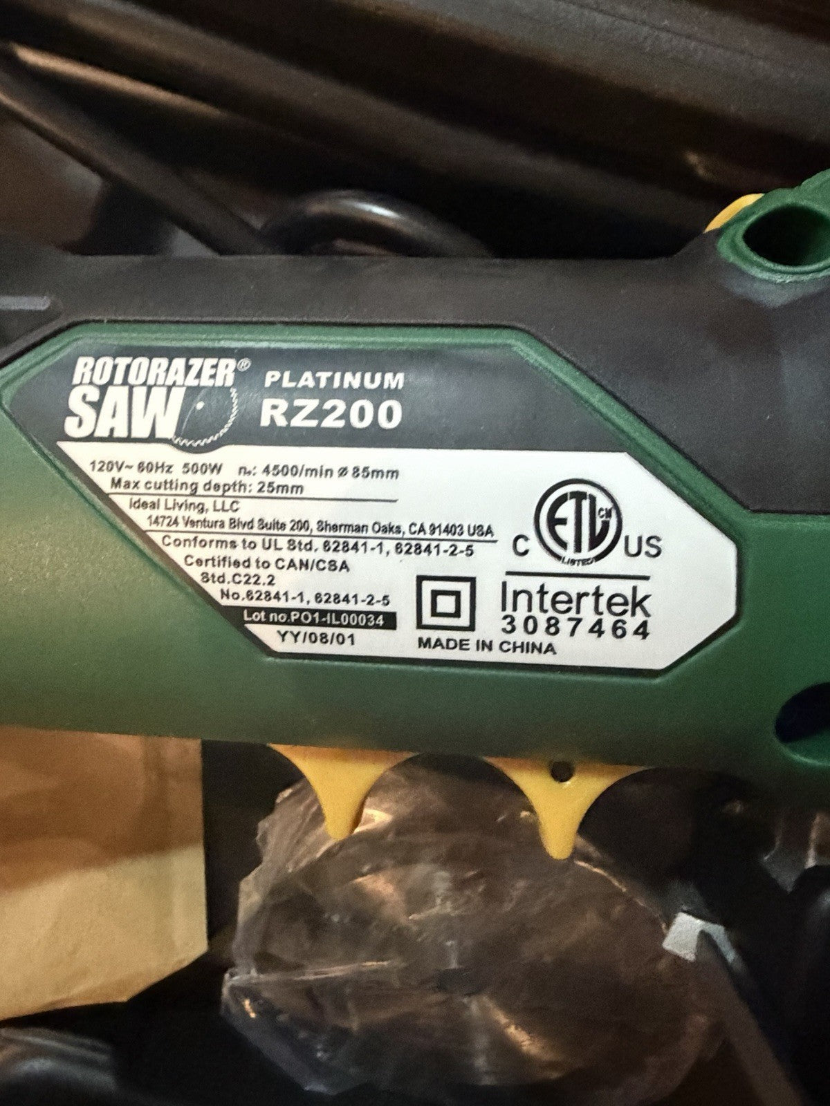 Rotorazer Saw Platinum RZ200 7-in-1 Circular Hand Saw w/ Case Wood & Metal *NEW*