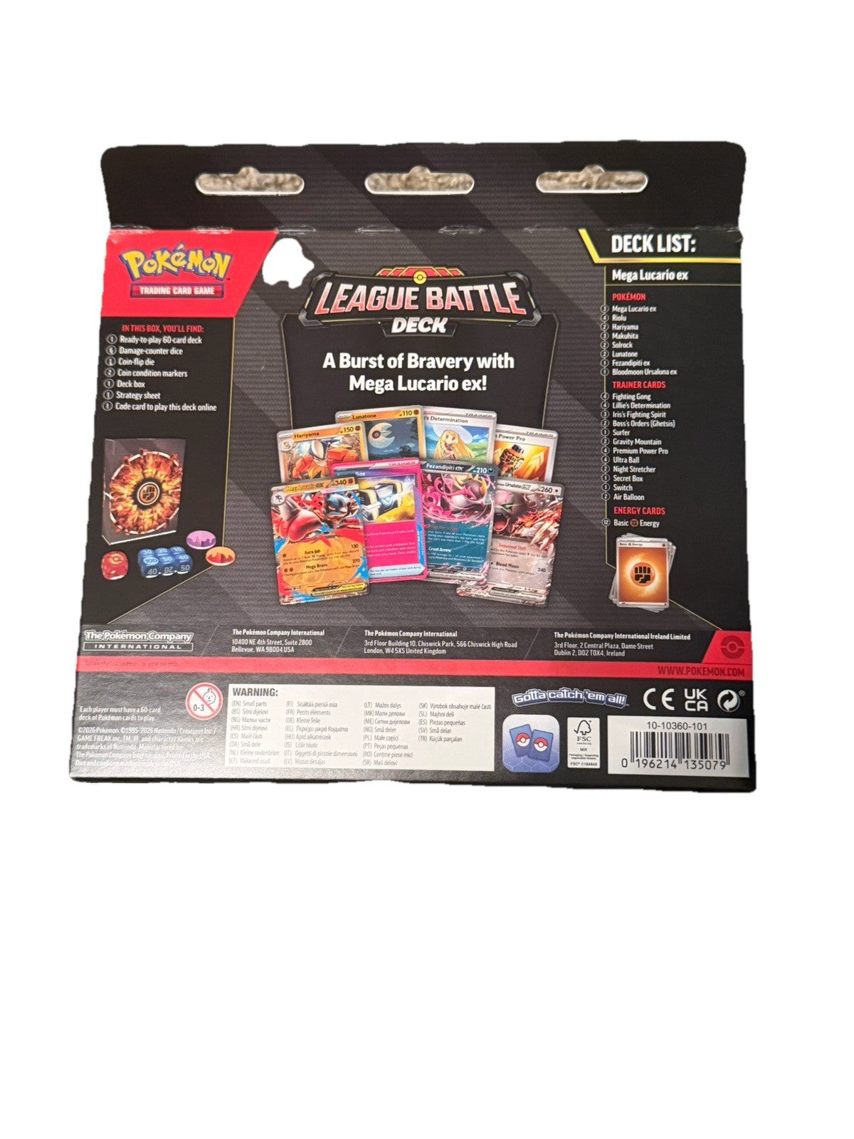 Pokemon League Battle Deck Mega Lucario Ex Sealed Box Ready To Play Deck