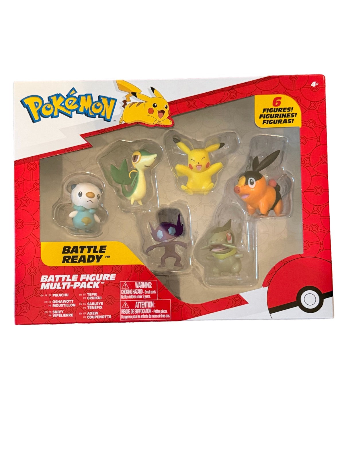 Pokémon Battle Figure Multi-Pack 6 Figures Pikachu Oshawott Tepig Snivy