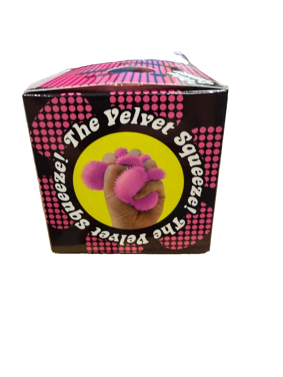 Pink Needoh FUZZ BALL Flower Power Nee Doh Squish Stress Ball NEE-DOH Fuzzball