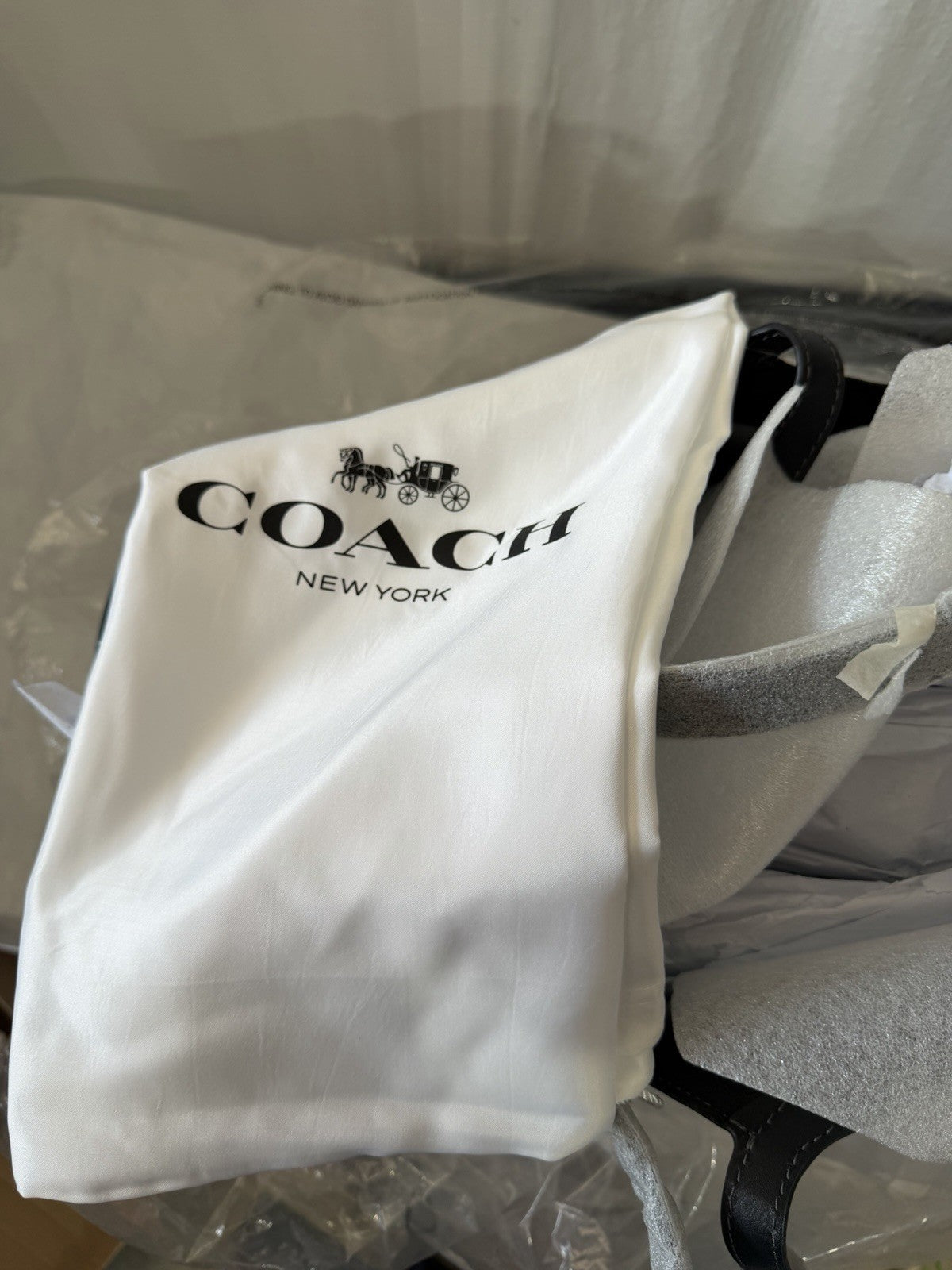 COACH Gramercy Tote Leather Buckle Oversized Slouchy Shoulder bag ~NWT~ Black