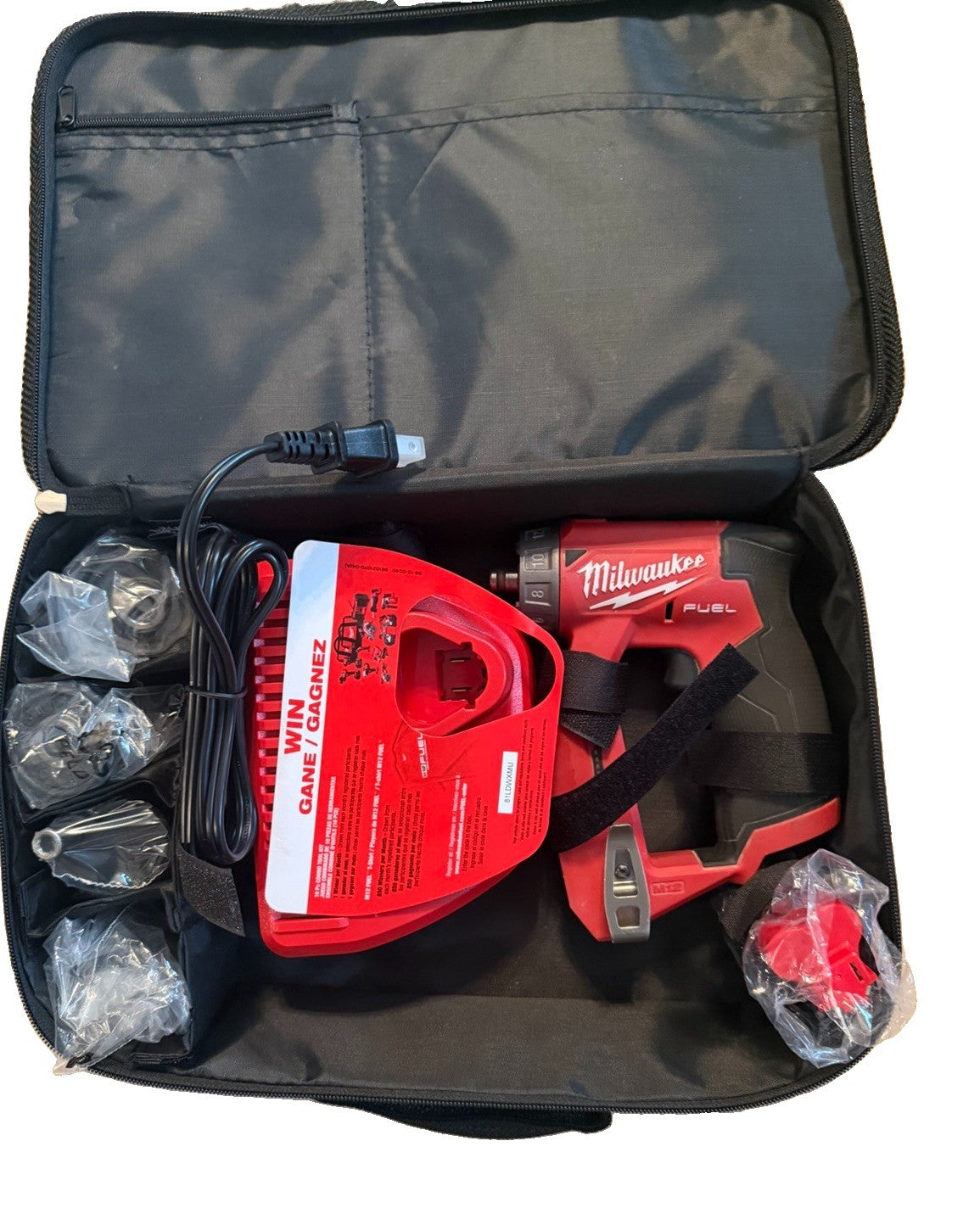 Milwaukee M12 2505-20 Cordless Drill Driver Set 12V Li-Ion Battery Charger Case