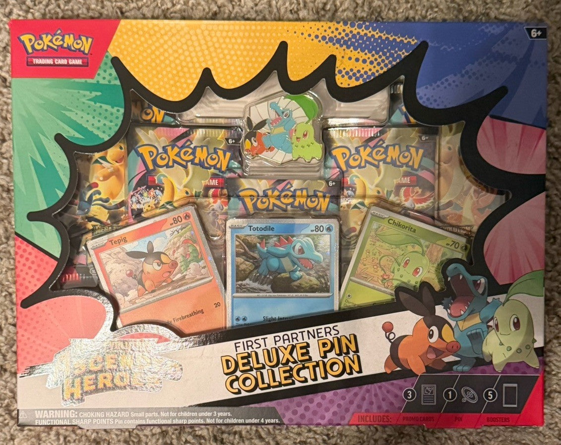 Pokemon TCG Mega Evolution Ascended Heroes First Partners Deluxe Pin Collection