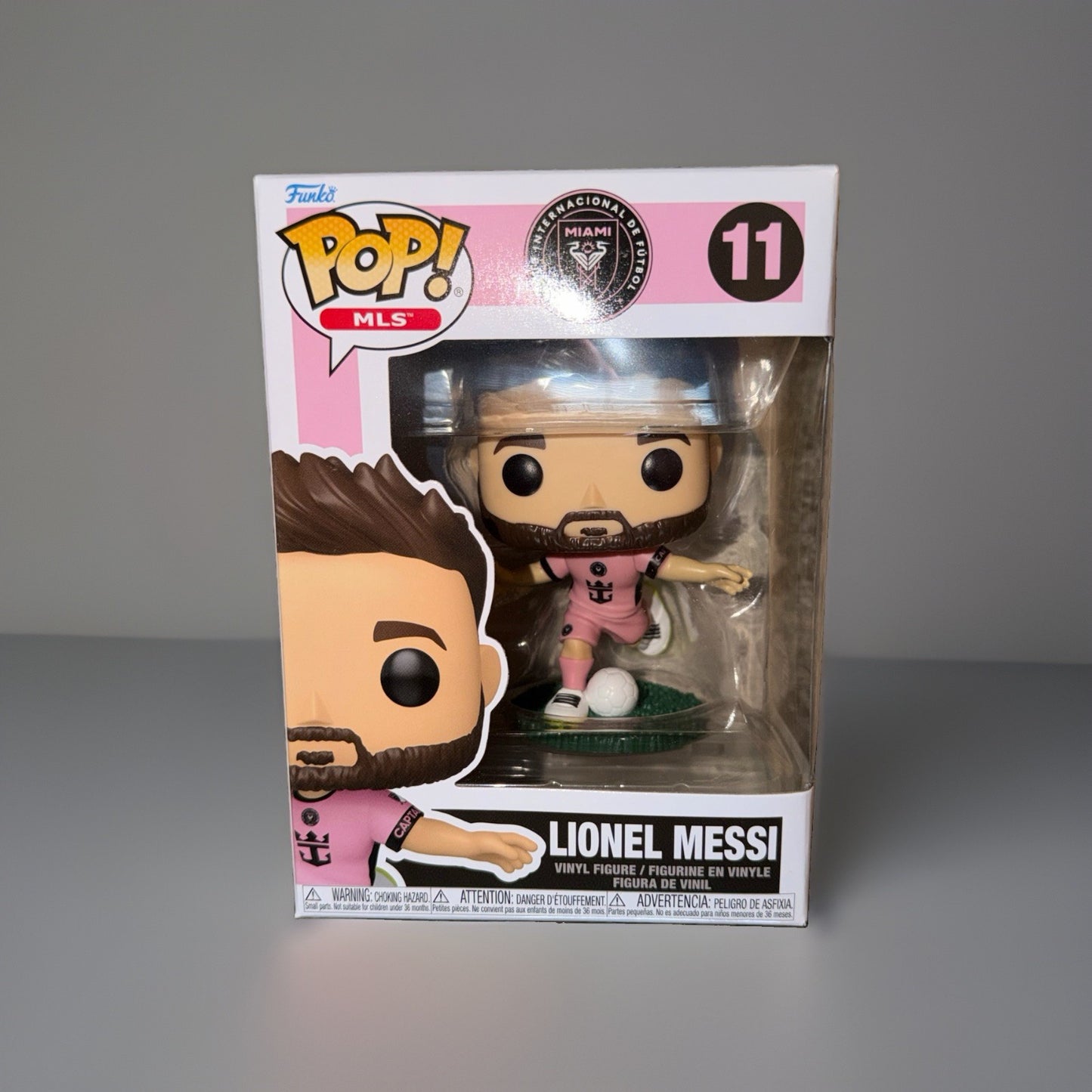 Funko POP! MLS: Inter Miami - Lionel Messi #11 Pink Vinyl Figure, Collectible