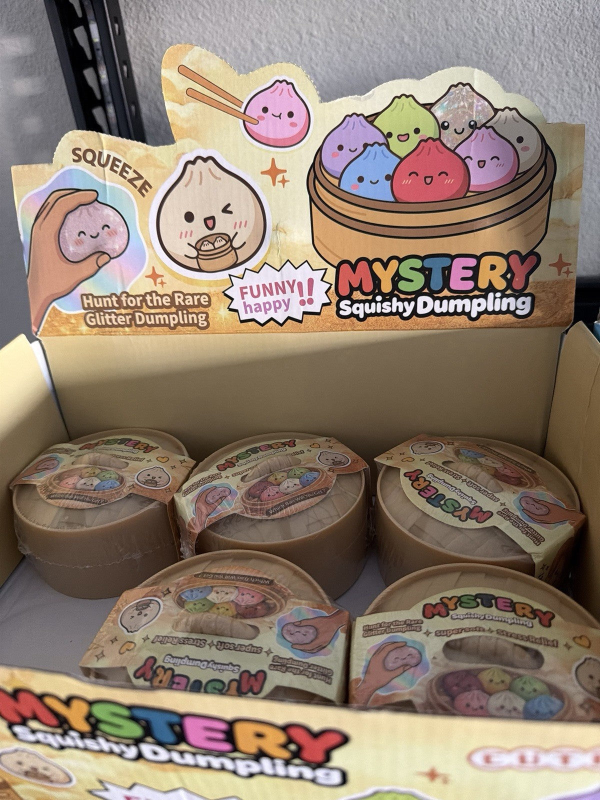Below Mystery Squishy Bun Dumpling RARE GLITTER Limited Edition