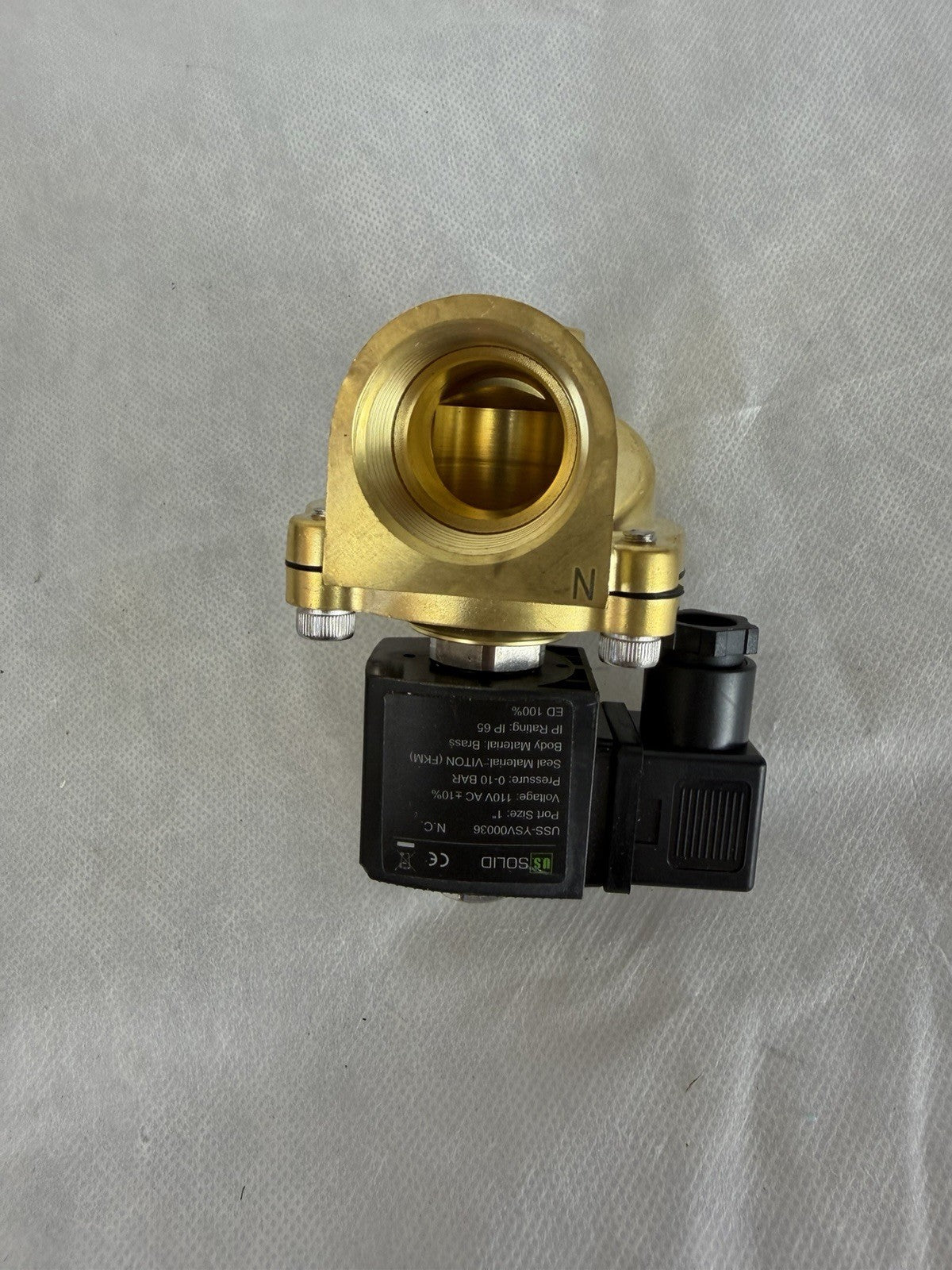 U.S. Solid Normally Closed Solenoid Valve 24V AC Brass 3/4 in