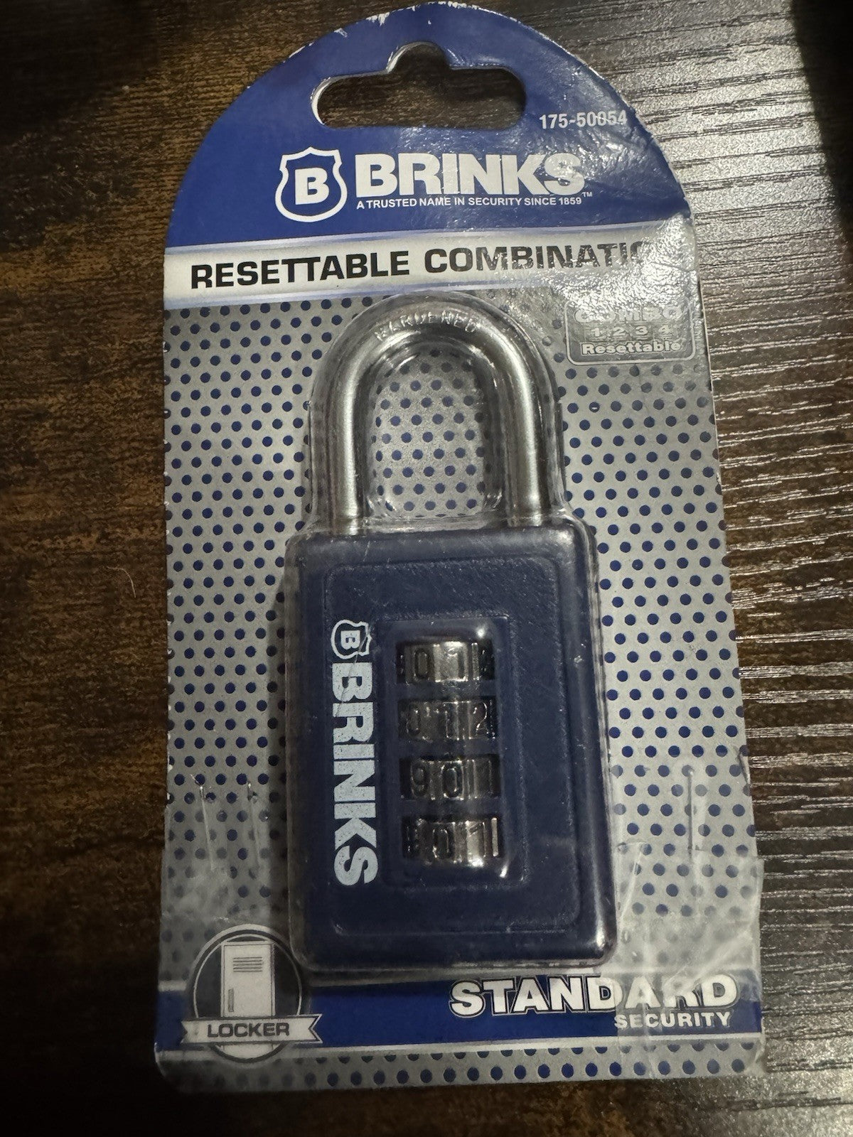 BRINKS - 40mm 4-Dial Resettable Sports Padlock - Zinc Die-Cast 40 mm, Navy