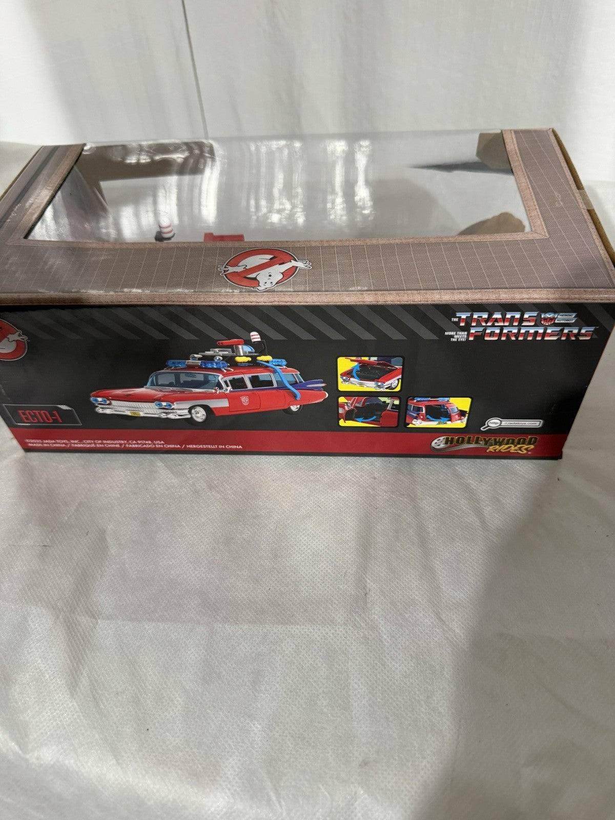 Jada Ghostbusters x Transformers Mashup 1:24 Scale Ecto-1 Die-Cast Vehicle