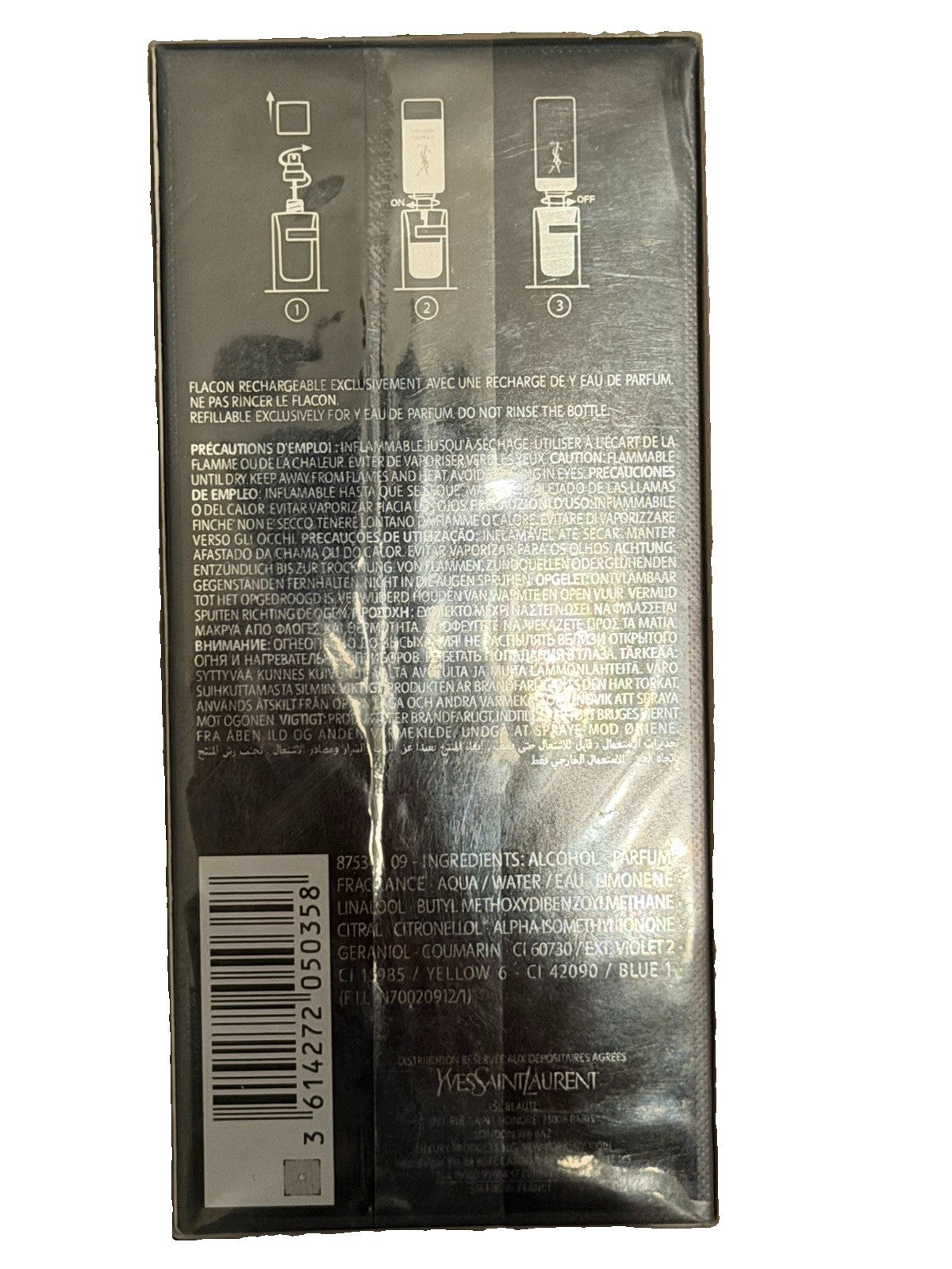 Y by Yves Saint Laurent YSL for men EAU DE TOILETTE EDT 3.3oz 100ml New SEALED