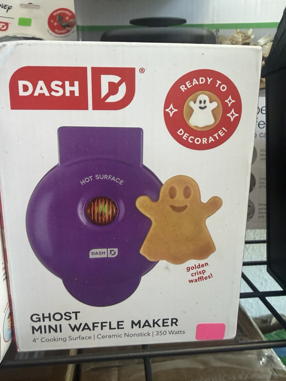 New Dash Ghost Nonstick Mini Waffle Maker Halloween Free Shipping