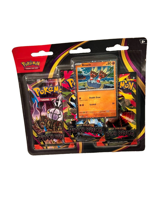 Pokemon TCG Mega Evolution Pitch Black 3-Pack Blister Binacle Promo #087 Factory