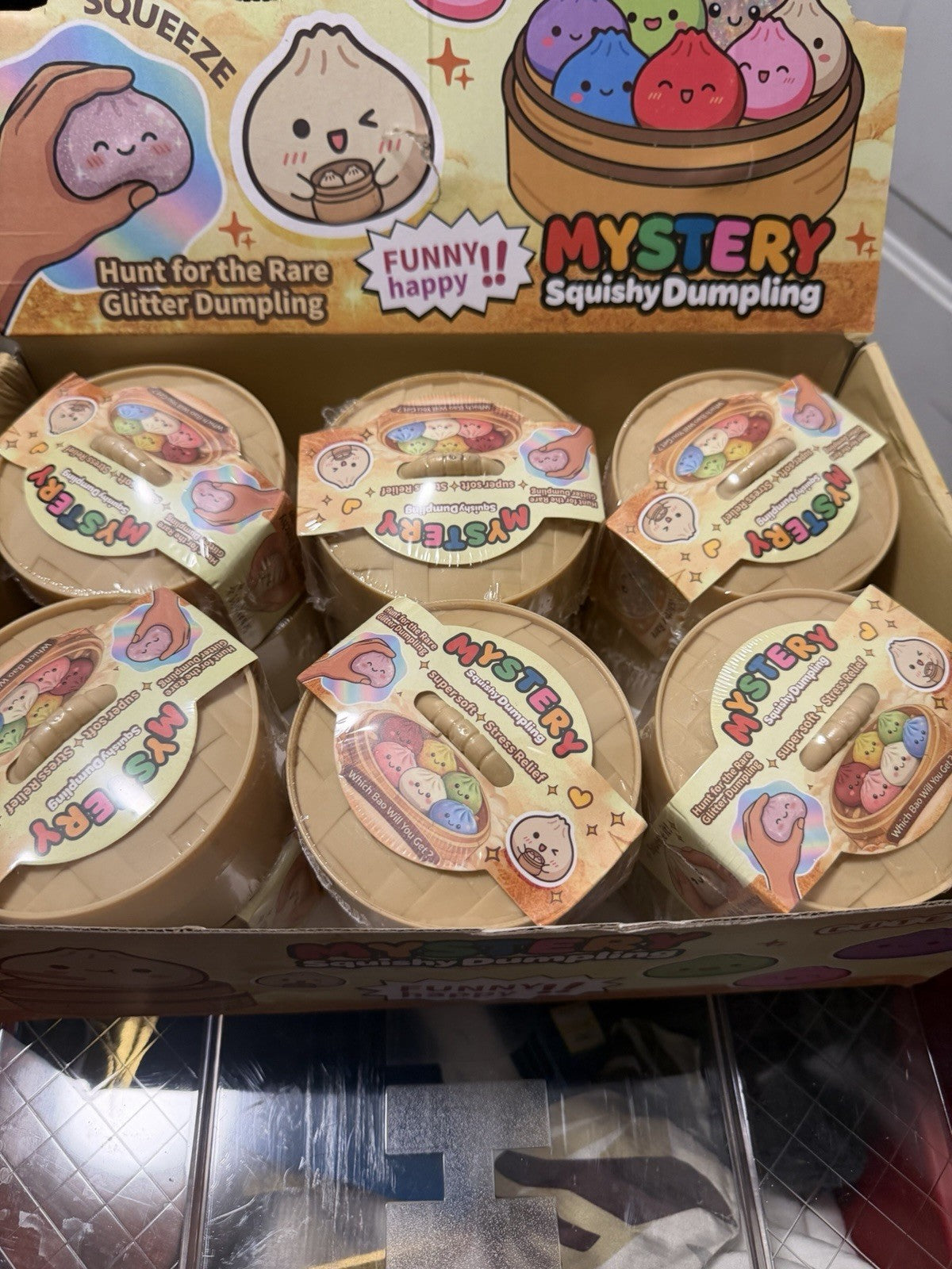 12ct (1 FULL CASE) Squishy Bun Viral Dumpling Glitter Rare Limited Edition 2026