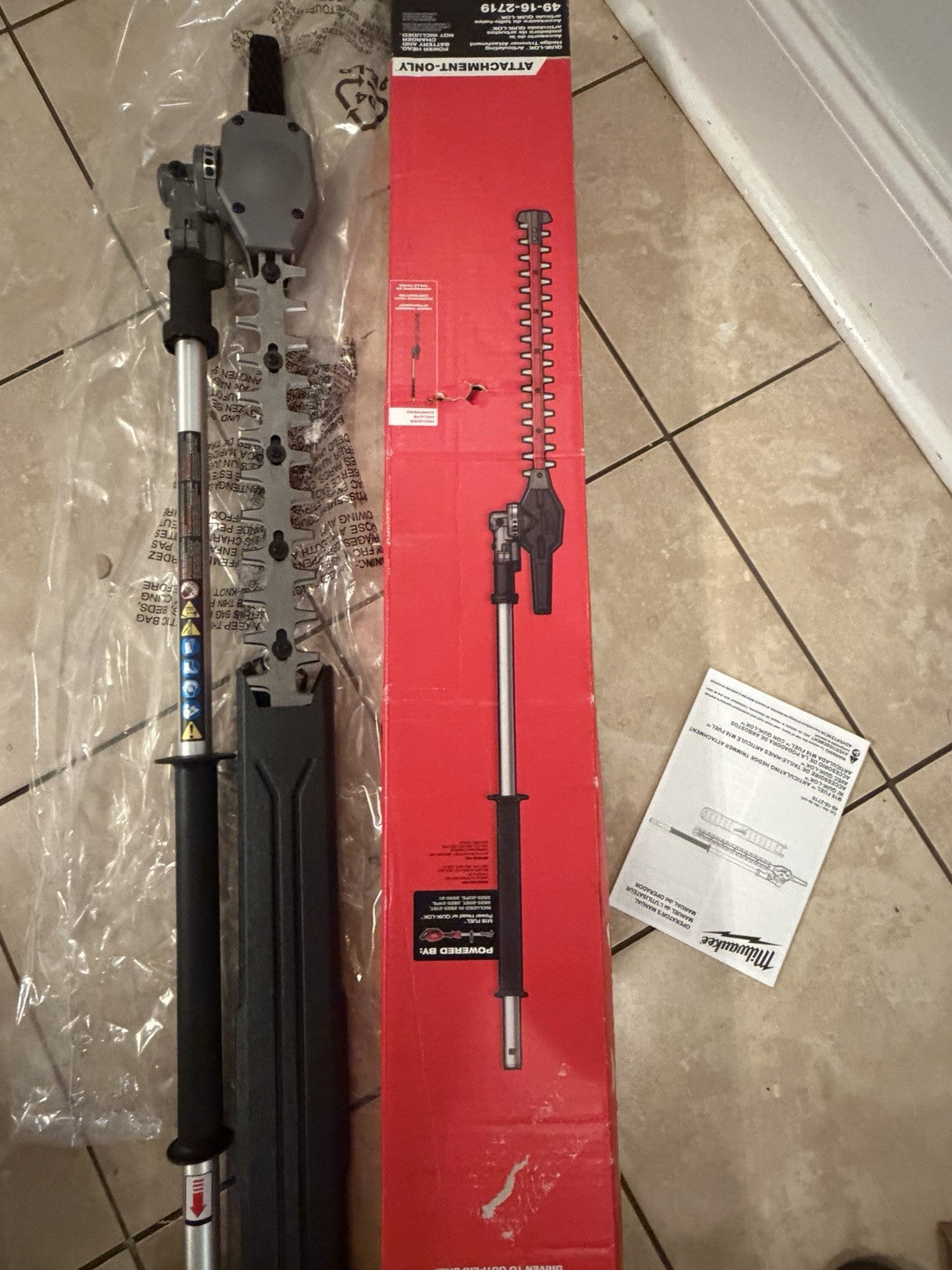 Milwaukee 49-16-2719 M18 Fuel Quik-Lok Articulating Hedge Trimmer Attachment