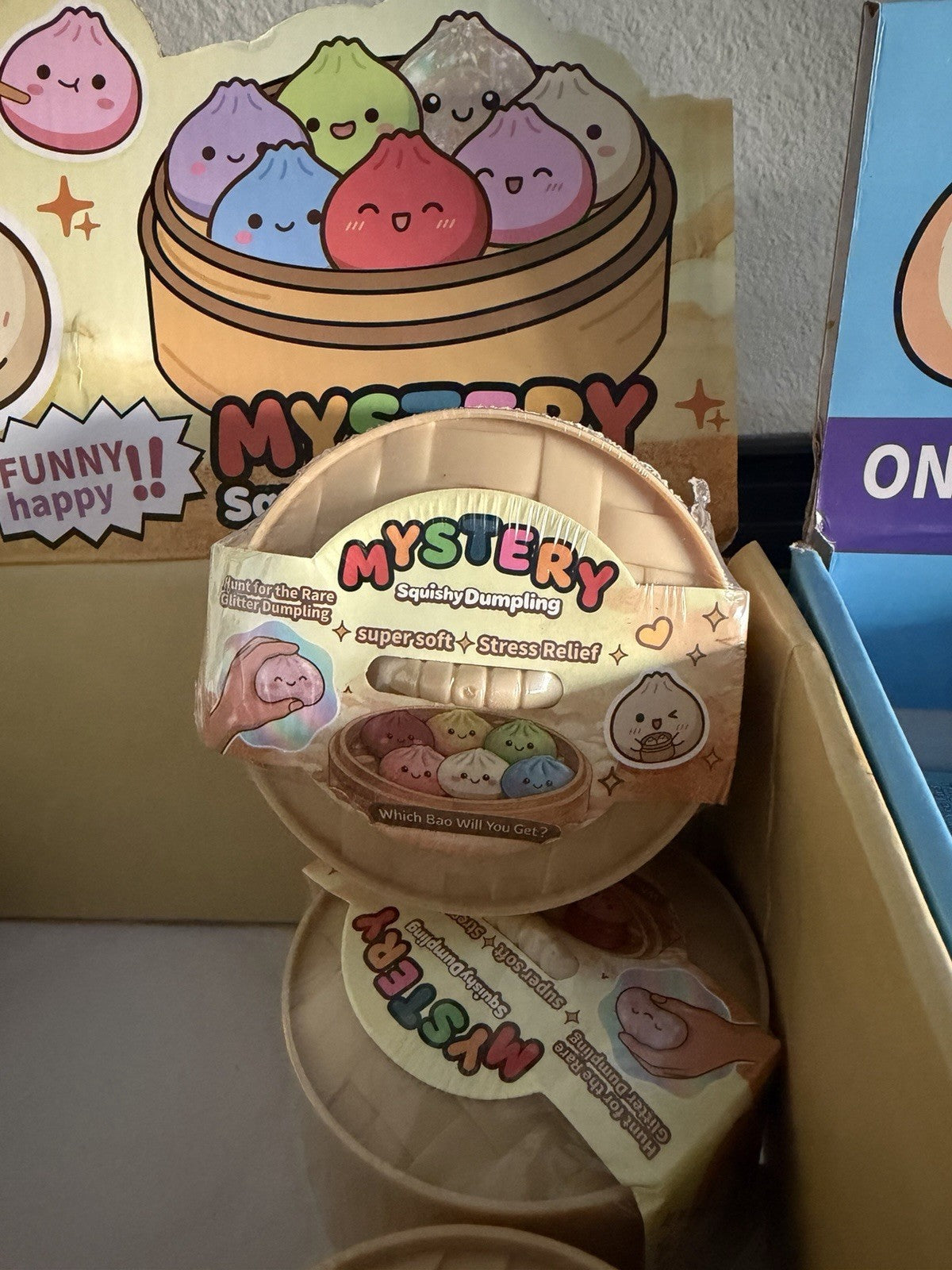 Below Mystery Squishy Bun Dumpling RARE GLITTER Limited Edition