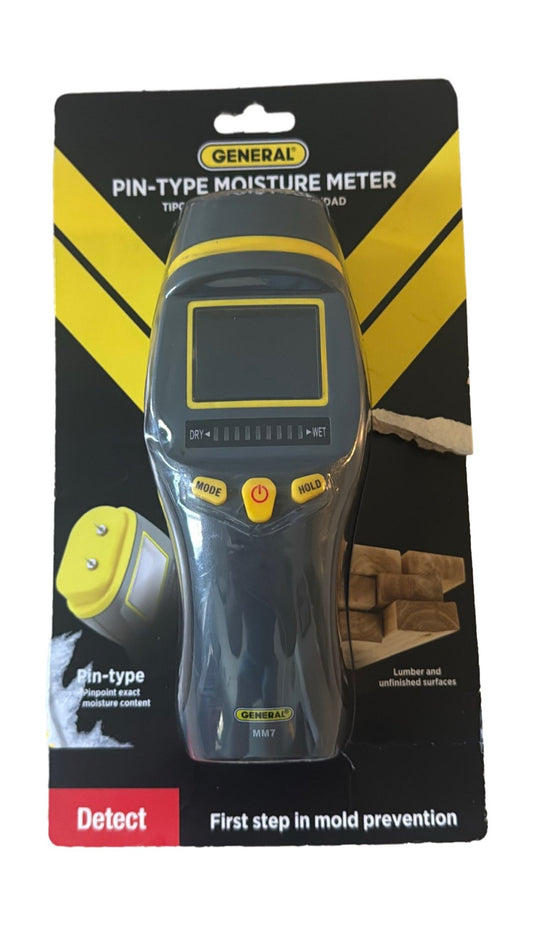 Pin-Type Moisture Meter MM7 LCD Mold Prevention