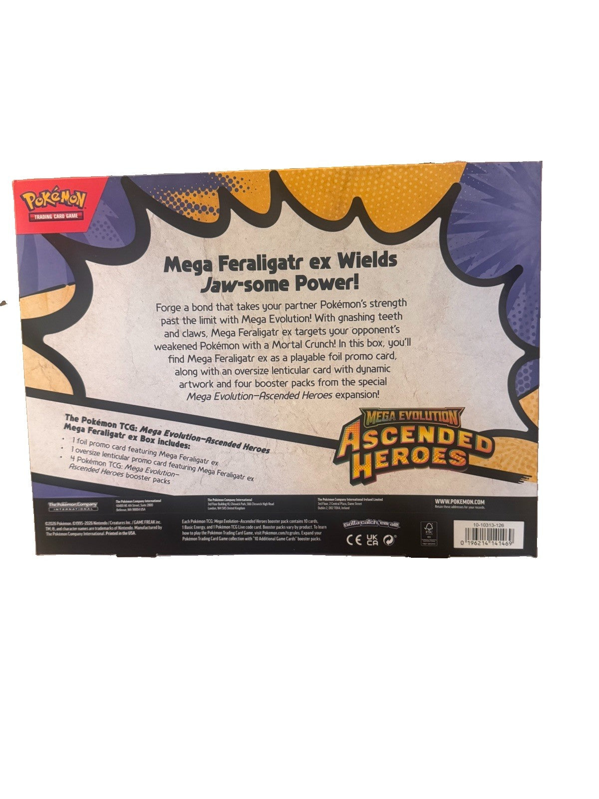 Pokemon TCG : Ascended Heroes, Mega Feraligatr Ex Collection Box - In Hand -