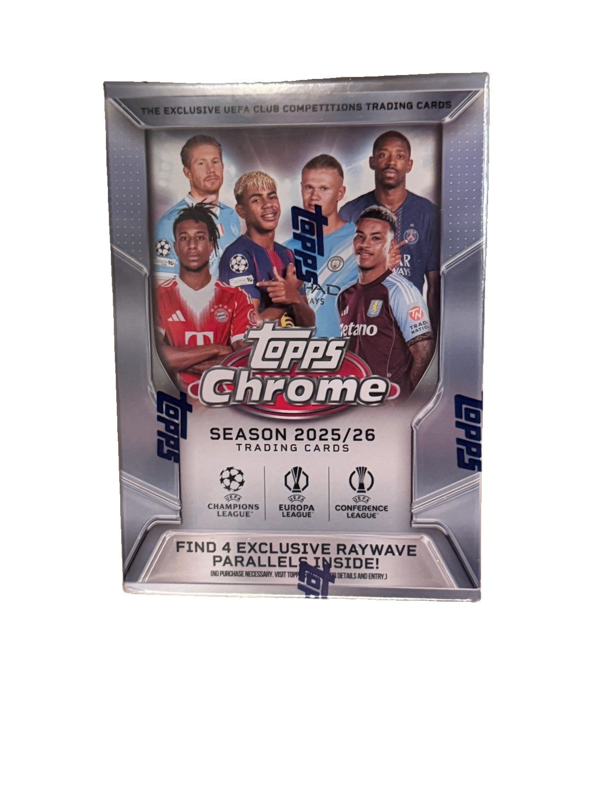 2025-26 TOPPS CHROME UEFA Club Competitions VALUE BLASTER BOX UCC New Sealed