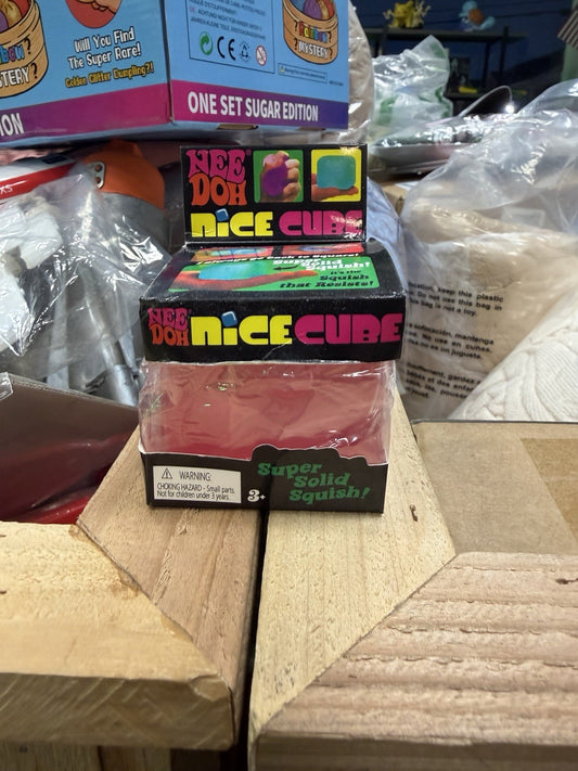NEW SEALED Nee Doh Nice Cube Super Solid Squish Pink  Free Shipping