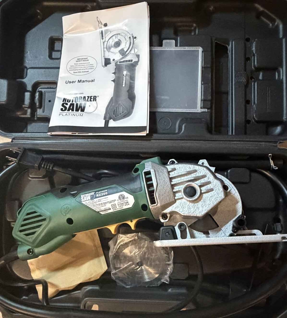 Rotorazer Saw Platinum RZ200 7-in-1 Circular Hand Saw w/ Case Wood & Metal *NEW*