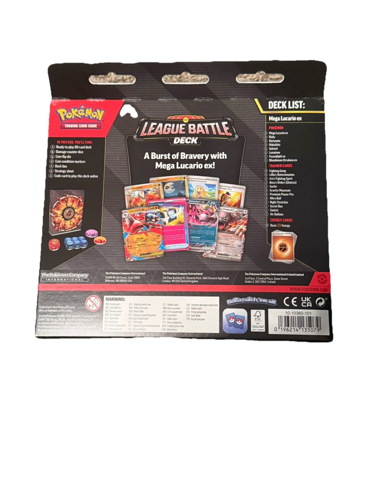 Pokemon League Battle Deck Mega Lucario Ex Sealed Box Ready To Play Deck