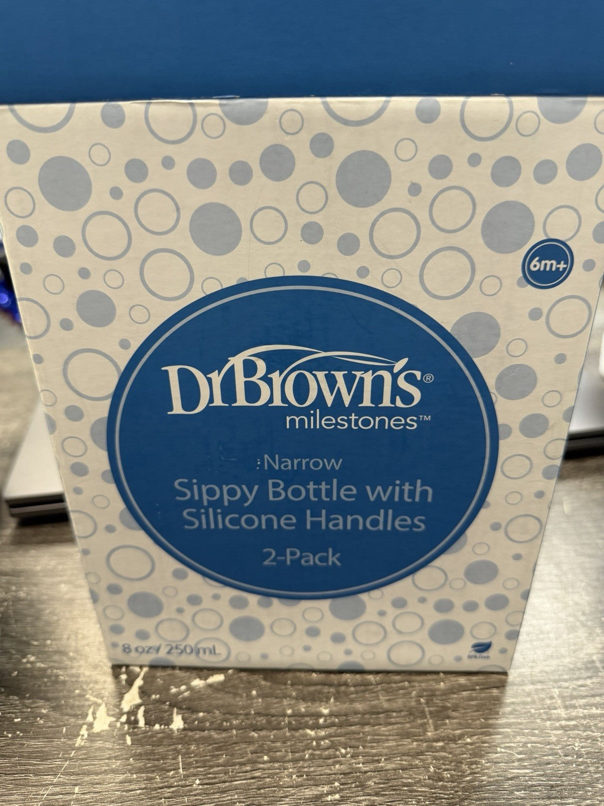 Dr. Brown's Milestones Two (2) Narrow Sippy Spout Bottle 100% Silicone Handles