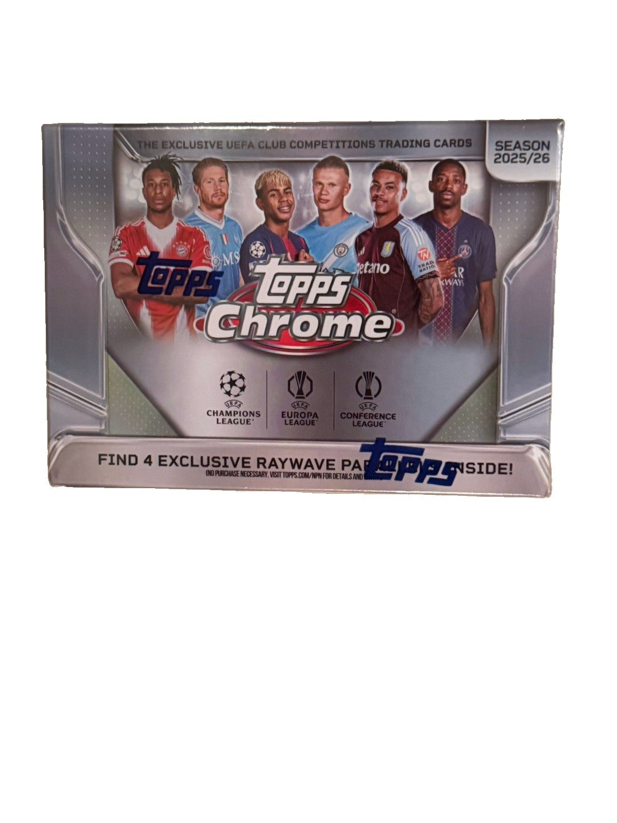 2025-26 TOPPS CHROME UEFA Club Competitions VALUE BLASTER BOX UCC New Sealed