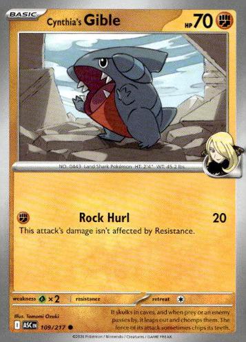 SV10: Destined Rivals #102/182 Cynthia's Gible