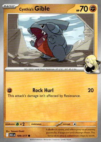 SV10: Destined Rivals #102/182 Cynthia's Gible
