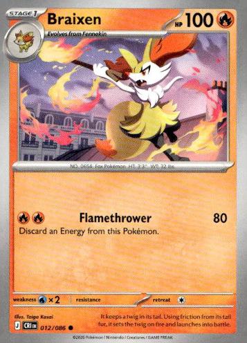 ME04: Chaos Rising #012/086 Braixen