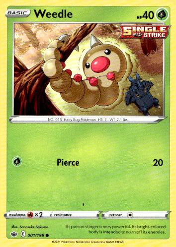 SWSH06: Chilling Reign #001/198 Weedle