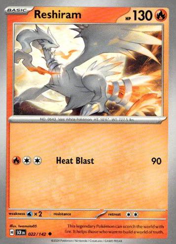 Miscellaneous Cards & Products #022/142 Reshiram (Stellar Crown Stamped)