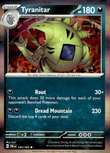 Miscellaneous Cards & Products #135/193 Tyranitar (Paldea Evolved Stamp)