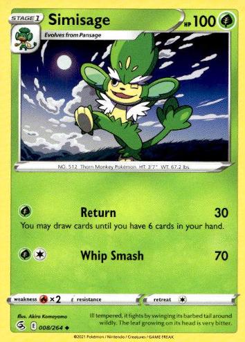 SWSH08: Fusion Strike #008/264 Simisage