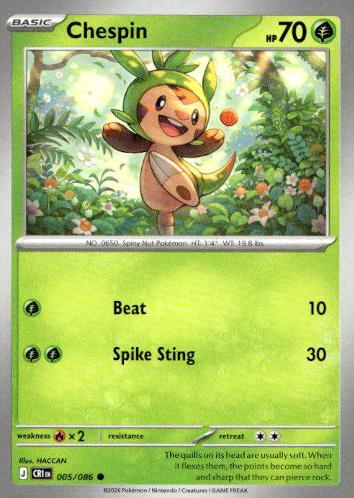 ME04: Chaos Rising #005/086 Chespin