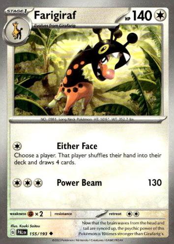 SV02: Paldea Evolved #155/193 Farigiraf