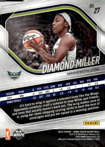 2025 Panini Prizm WNBA #27 Diamond Miller
