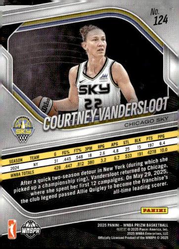 2025 Panini Prizm WNBA #124 Courtney Vandersloot