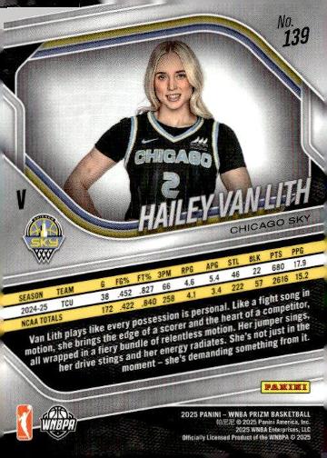 2025 Panini Prizm WNBA #139 Hailey Van Lith  #/225
