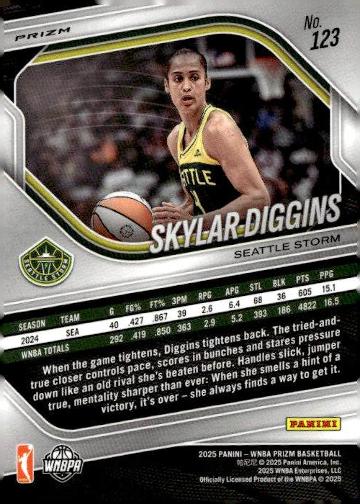 2025 Panini Prizm WNBA #123 Skylar Diggins Ice Prizms