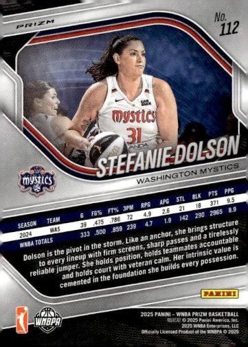 2025 Panini Prizm WNBA #112 Stefanie Dolson Blue Velocity Prizms