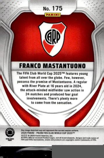 2025 Panini Prizm FIFA Club World Cup #175 Franco Mastantuono