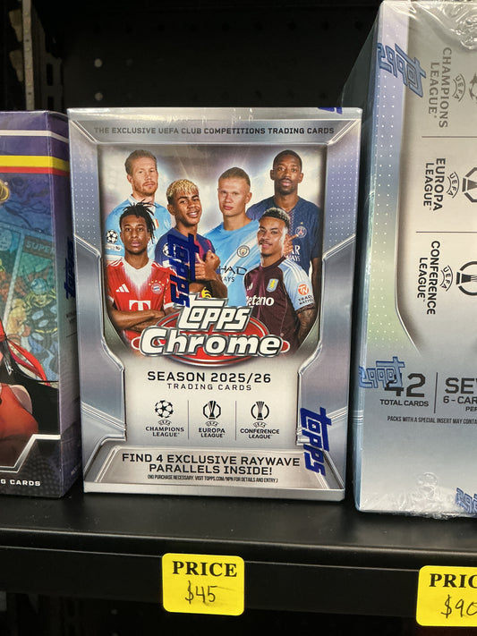 2025-26 Topps Chrome UEFA Club Competitions Value Box