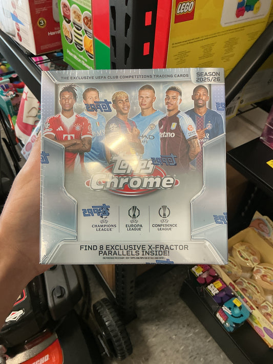 2025-26 Topps Chrome UEFA Club Competitions Mega Box