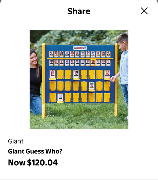 Giant Guess Who game
