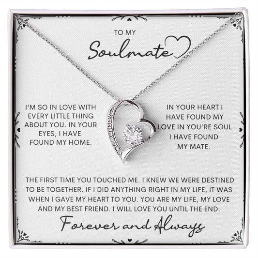 To My Soulmate | I Will Love You Until The End - Forever Love Necklace